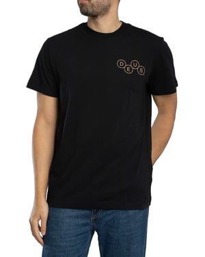 Deus Ex Machina T-Shirt Met Grafische Print Van Een Mechanisme Op De Achterkant, Zwart
