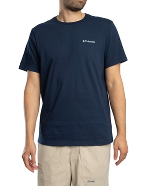 Columbia CSC-Logo Op De Achterkant Van Een T-Shirt, Blauw