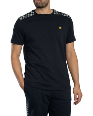 Lyle & Scott T-Shirt Met Ruitjespatroon, Blauw