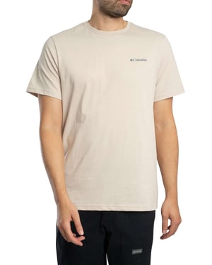 Columbia CSC Outdoor T-Shirt Met Grafische Print Op De Achterkant, Beige