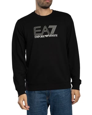EA7 Echo Graphic Sweatshirt, Zwart