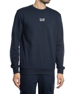 EA7 Normaal Logo-Sweatshirt, Blauw