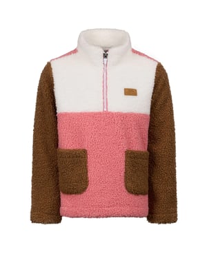 Trespass Childrens/Kids Mitta Colour Block Fleece Top (Peach Pink)