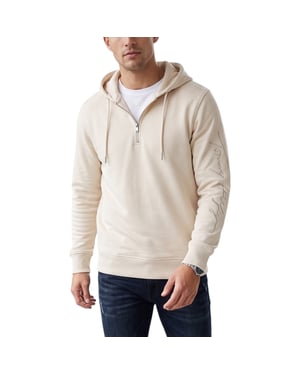Tommy Hilfiger Mens Half Zip Hoodie Casual Cotton Long Sleeve Soft Pullover Top