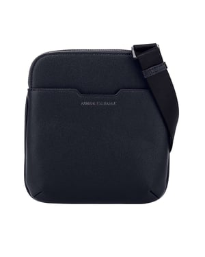Armani Exchange Vierkante Crossbodytas Met Merklogo, Zwart