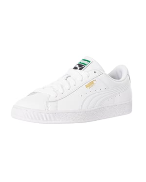 Puma Basket Klassieke Leren Sneakers, Wit
