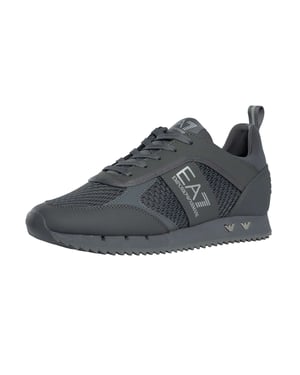 EA7 Athletic Logo Mesh Trainers, Grijs