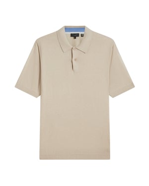 Ted Baker Nickk Knitted Taupe Polo Shirt