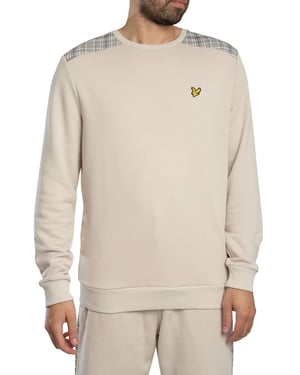 Lyle & Scott Trui Met Geruite Panelen, Beige