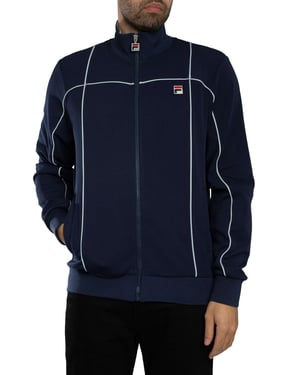 Fila Armando Trainingsjack Met Contrasterende Biezen, Blauw
