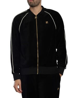 Fila Fella Velours Jas, Zwart