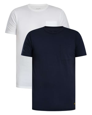 Lyle & Scott 2-Pack Basic Lounge T-Shirts Met Zakje, Veelkleurig