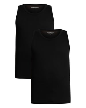 Emporio Armani Set Van 2 Lounge Tanktops, Zwart