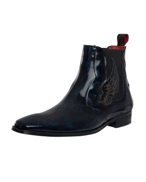 Jeffery West Wings Leren Chelsea-Laarzen, Blauw