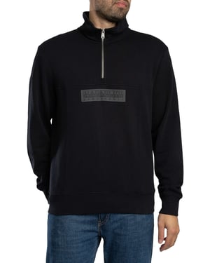 Napapijri Fleece Met Ritssluiting En Dooslogo, Zwart