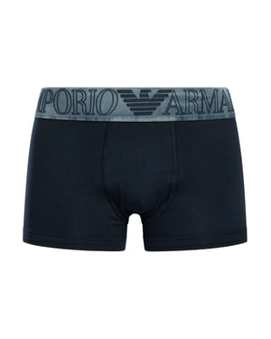 Emporio Armani Trunks Van Biologisch Katoen, Blauw