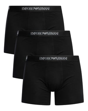 Emporio Armani 3-Pack Boxershorts, Zwart