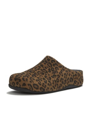 FitFlop Shuv suede leopard mules