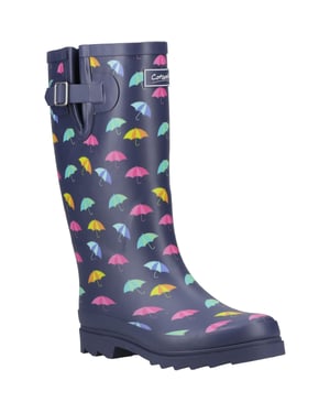 Cotswold Cleeve Hoge Rubber Dames Navy Wellingtonlaarzen
