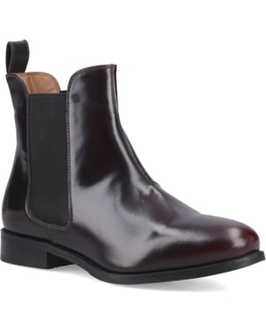 Hush Puppies Colette Leather Women's Bordeaux Wide Fit Flat Chelsea Boots