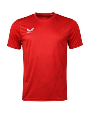 Castore Marble Printed Mens Red T-Shirt