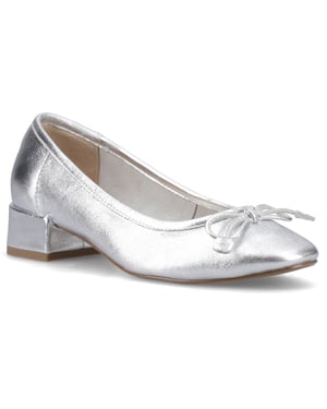 Hush Puppies Silvia Lage Hakken Sandalen Leer Dames Zilveren Sandalen