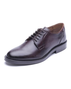Base London Luca Leather Men's WASHED BROWN Derby Shoes
