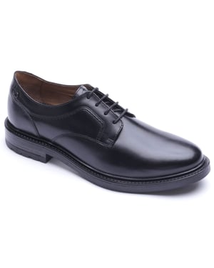 Base London Carter Leather Men's Black Derby Shoes