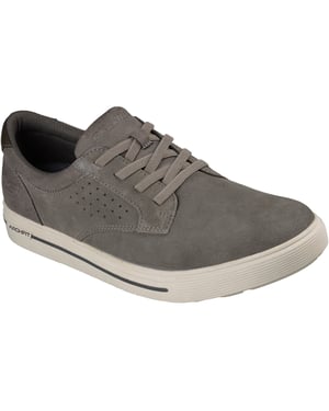 Skechers Arch Fit Solano 2.0 Rey Leather Men's Grey Lace-Up Shoes