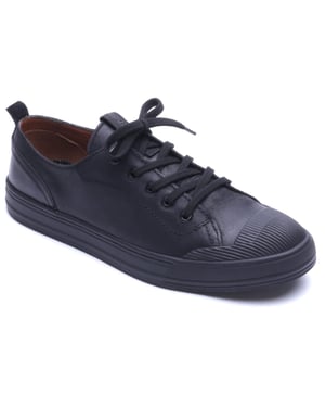 Base London Volt Leather Men's Black Lace-Up Shoes