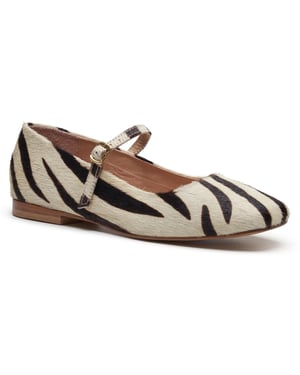 Hush Puppies Pasha Leather Women's Zebra Flats