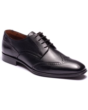 Base London Sloane Leather Men's Black Brogues Shoes