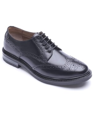 Base London Tanner Leather Men's Black Brogues Shoes
