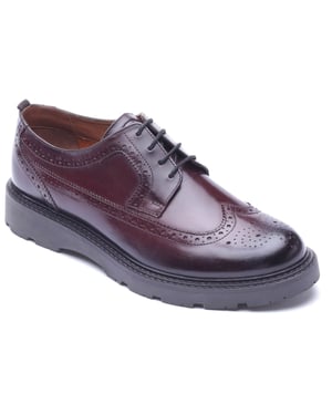 Base London Phase Leather Men's WASHED BROWN Brogues Shoes