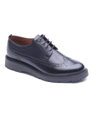 Base London Phase Leather Men's WAXY Black Brogues Shoes