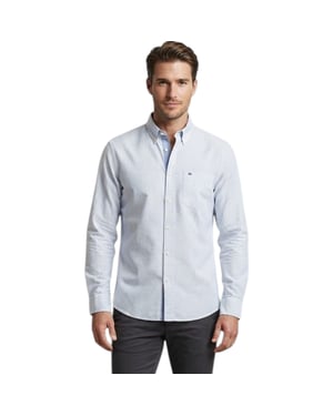 Tommy Hilfiger Mens Oxford Shirts Ithaca Stripe Regular Fit Long Sleeve Shirt