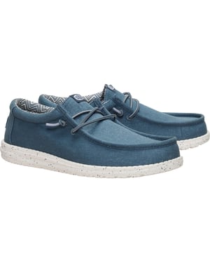 HEYDUDE Wally Stretch Katoenen Heren Donker Leisteen Mokasen Schoenen