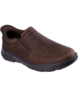 Skechers Arch Fit Garza Umar Leather Men's Cocoa Loafers