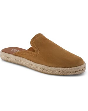 TOMS Santiago Leren Dames Slippers in Bruine Suiker