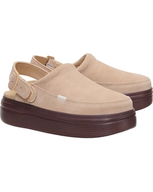 HEYDUDE Austin Lift Suede Dames Klompen Sesam/Multi