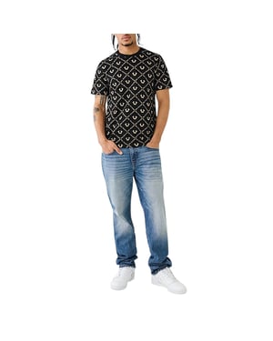 True Religion 108050 Mens T Shirts Short Sleeve Dimond HS AO Print Summer Tee