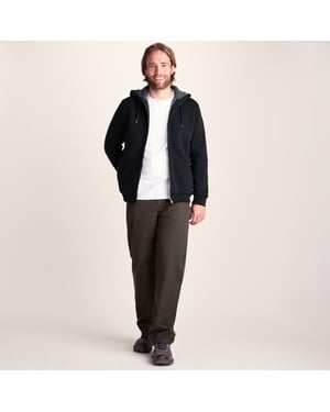 Ramsey Mens Supersoft Sherpa Lined Zip Hoodie - Black