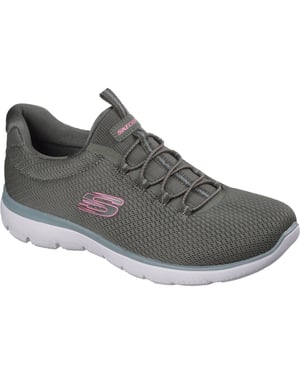 Skechers Summits Zomer Blush Textile Dames Olijf Sneakers