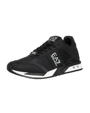 EA7 Mesh Logo-Sneakers, Zwart