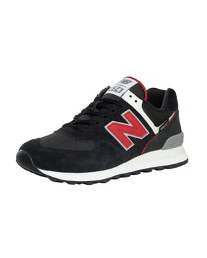 New Balance 574 Suede Trainers, Zwart