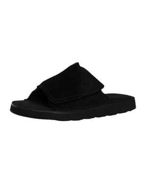 Clarks Solsbury Suède Slippers, Zwart