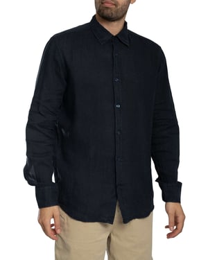 BOSS Elegant Regular Overhemd, Blauw