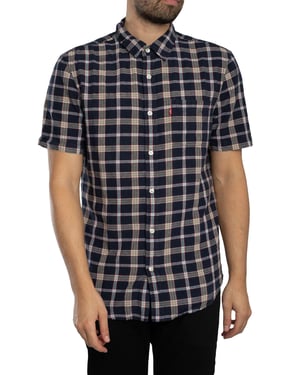 Levi's T-Shirt Met Korte Mouwen En Zonsondergangprint, Blauw
