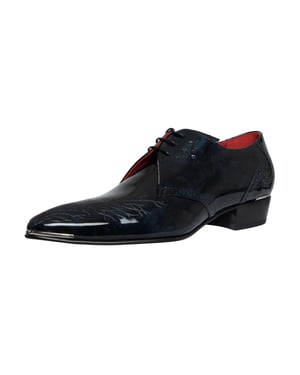 Jeffery West Branch Brogue Leren Schoenen, Blauw