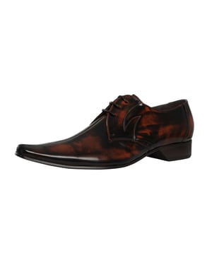Jeffery West Derby Gepolijste Leren Schoenen, Bruin